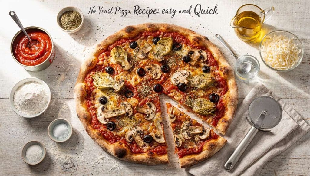 Recette de pizza sans levure : facile et rapide