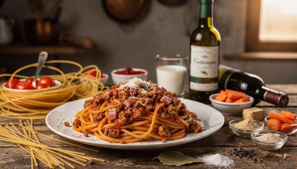 Recette authentique de spaghettis bolognaises