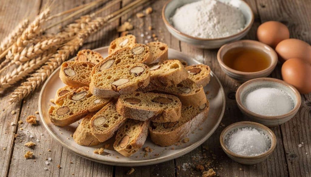 Recette traditionnelle de cantucci aux amandes croquants