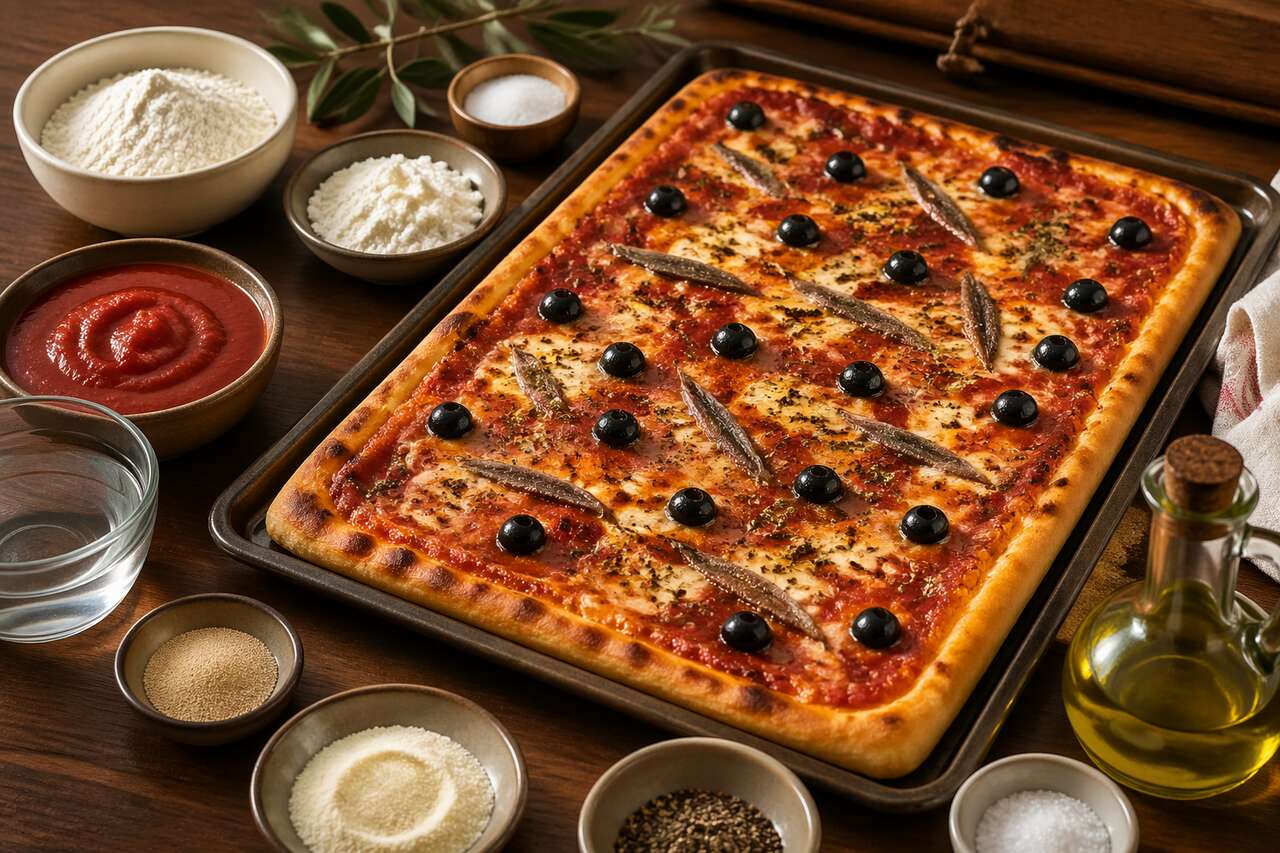 Recette de pizza en plaque sans gluten