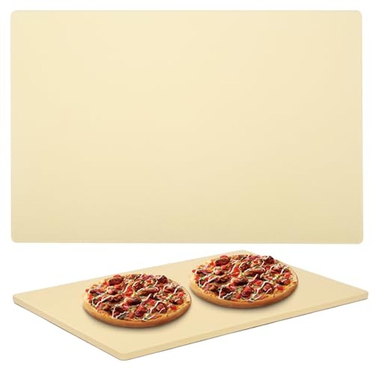 Test de la pierre à pizza extra large Tonchean 60 x 40 cm
