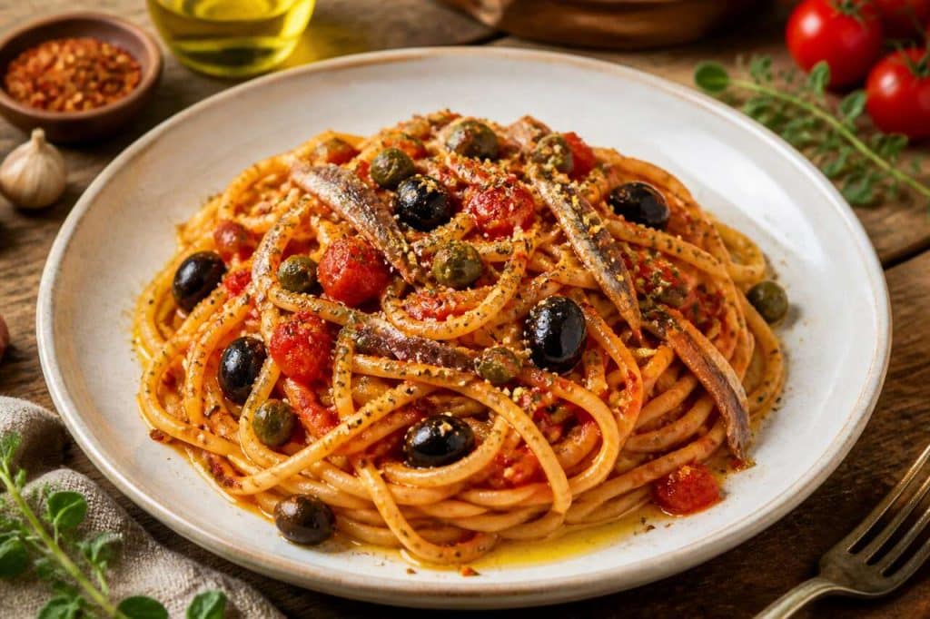 Recette traditionnelle : linguine alla puttanesca