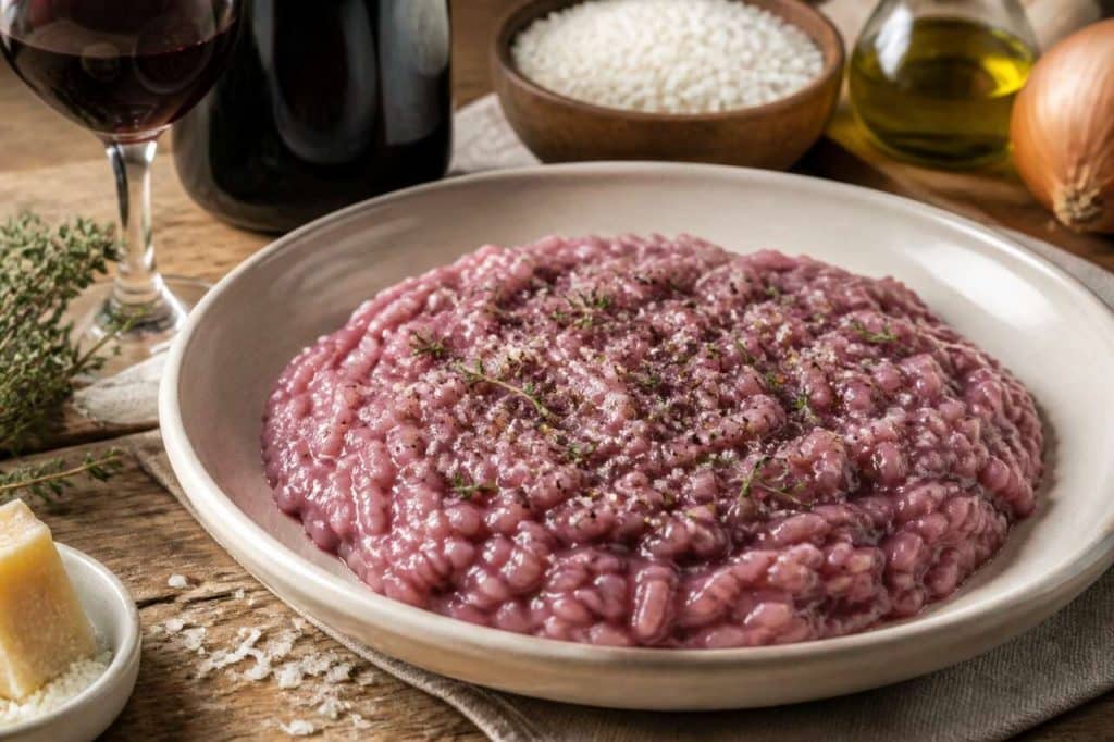 Risotto au teroldego rottaliano DOC : recette italienne authentique