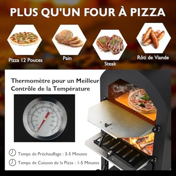Découvrez notre test complet du four à pizza extérieur GYMAX 162cm : une machine alliant polyvalence et performance pour des pizzas parfaites en plein air.