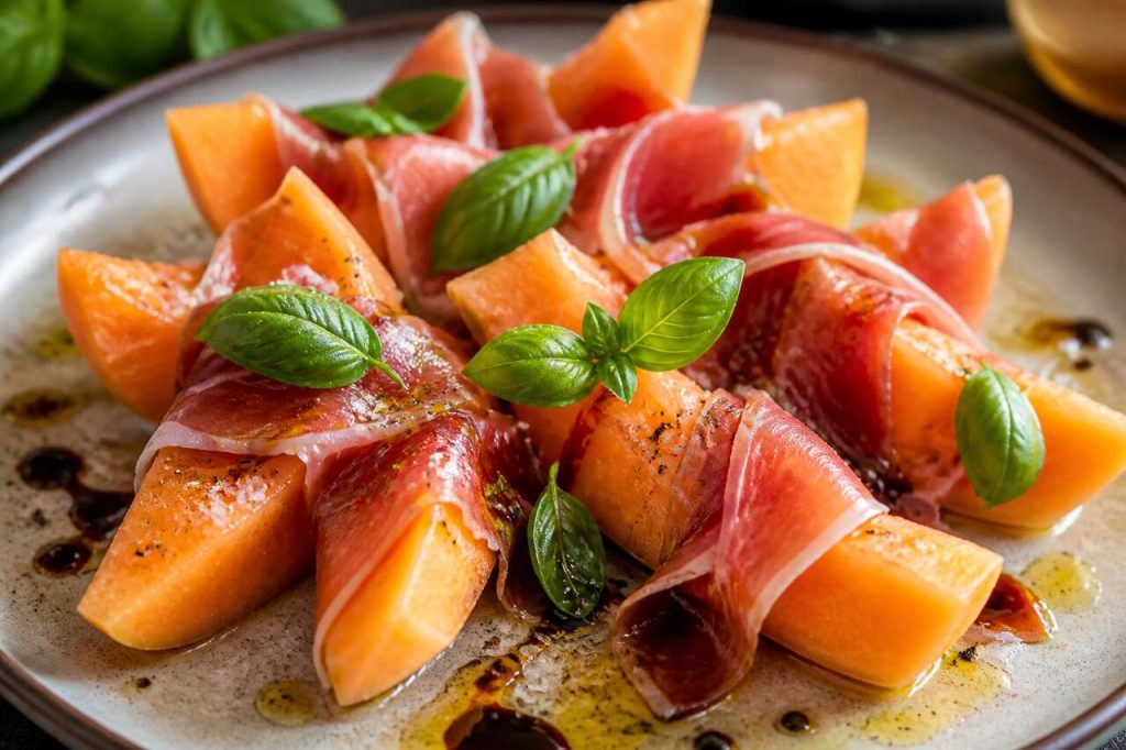 Recette italienne : jambon cru et melon