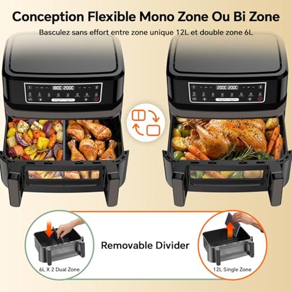 Découvrez notre test détaillé de la friteuse Air Fryer 12L double zone avec tableau tactile : performances, avantages et inconvénients. 