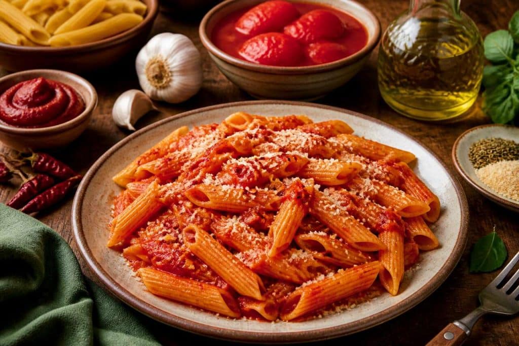 Recette de Penne all'Arrabbiata : spécialité italienne épicée