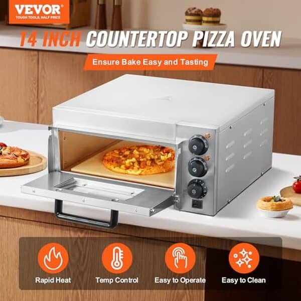 Découvrez notre test détaillé du four à pizza électrique VEVOR 14 po. Performances, avantages et inconvénients pour professionnels et particuliers.