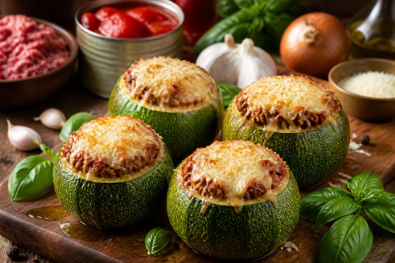 Recette de courgettes rondes farcies à l'italienne