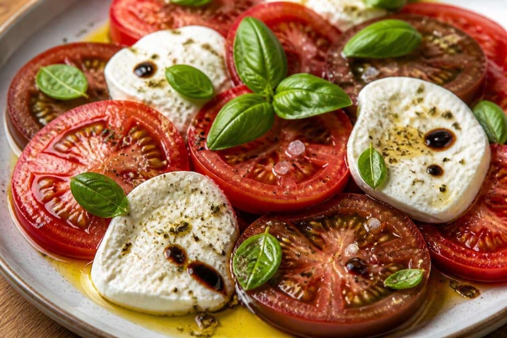 Salade de tomates mozzarella : recette savoureuse et fraîche