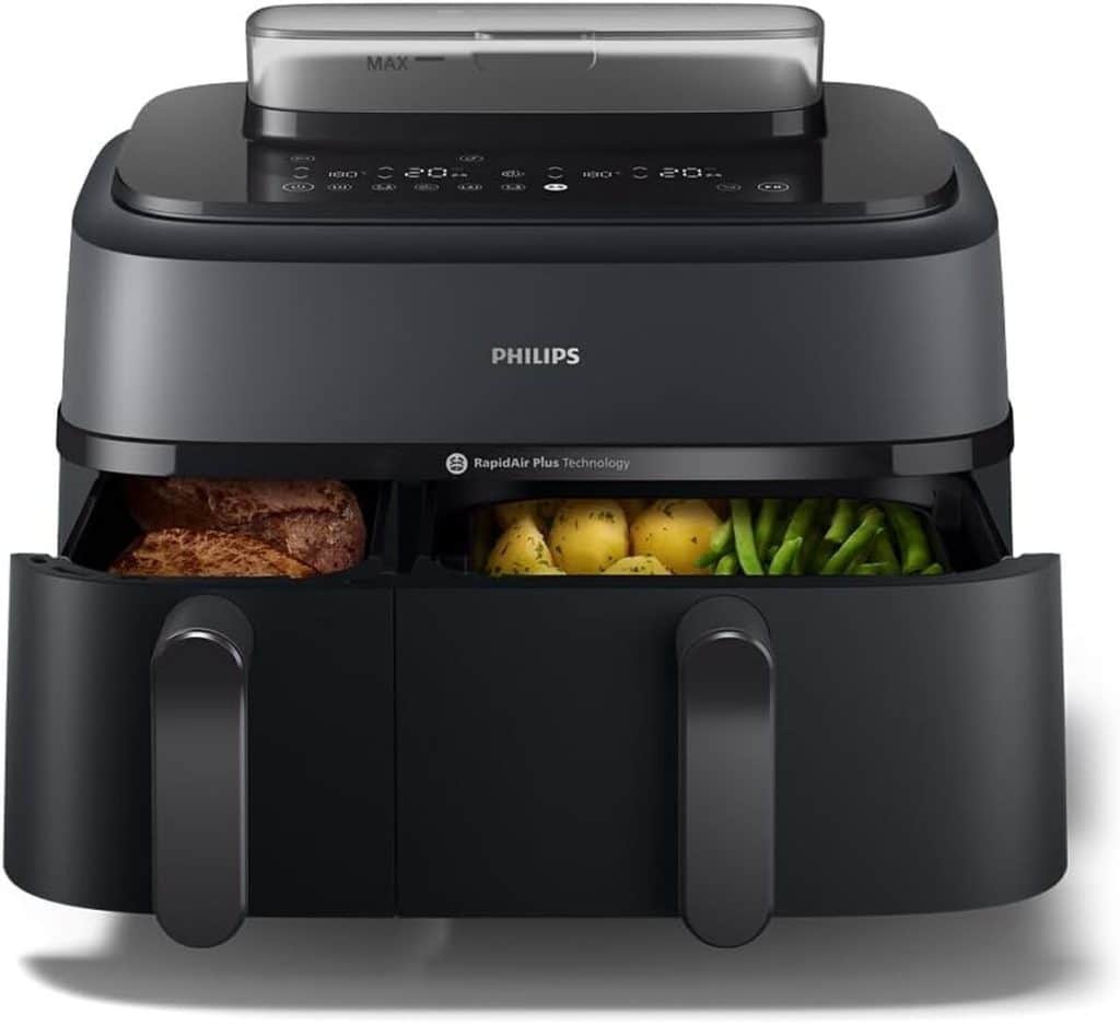 Test de la Philips Airfryer série 5000 : double panier et cuisson vapeur