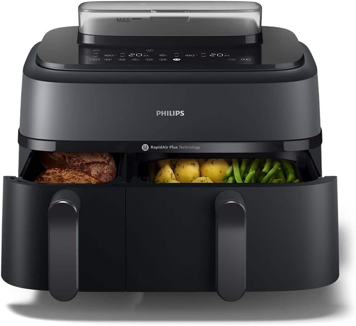 Test de la Philips Airfryer série 5000 : double panier et cuisson vapeur