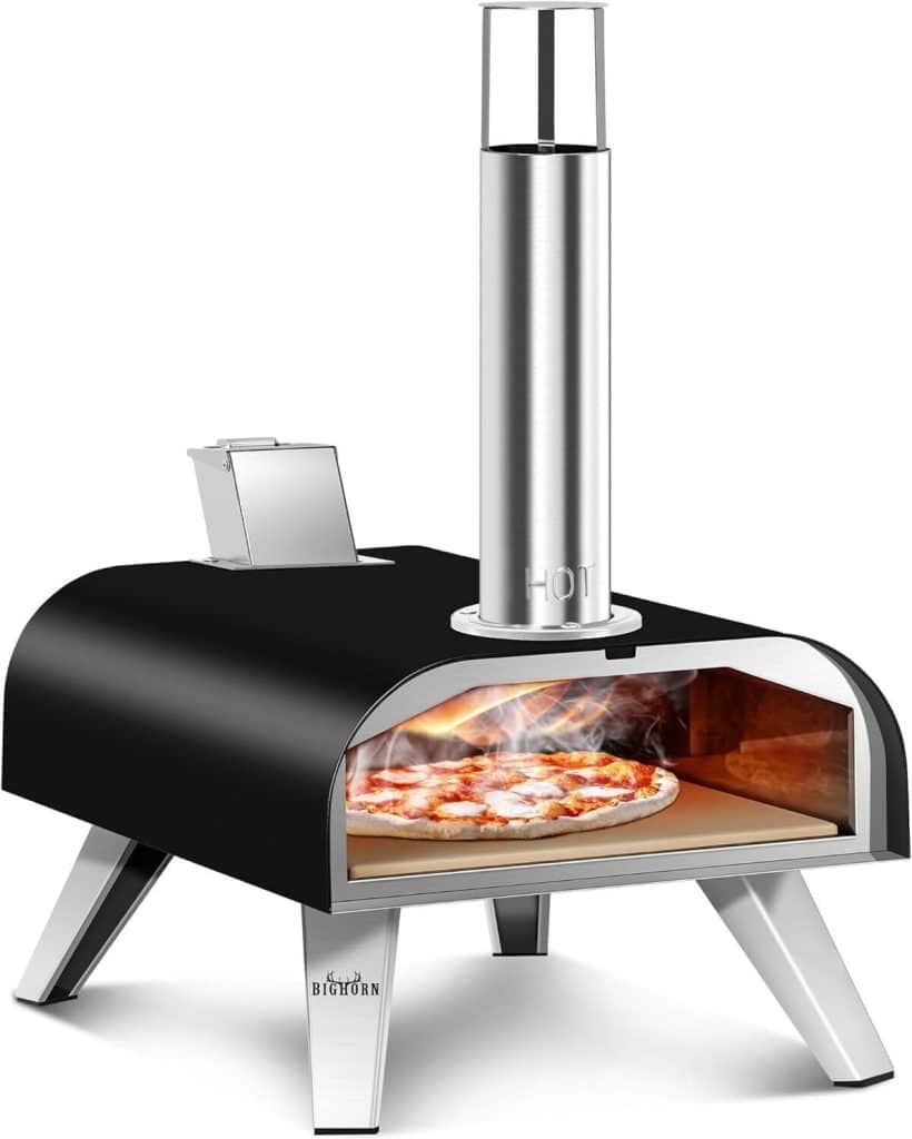 Test du four à pizza extérieur BIG HORN OUTDOORS 30, 5 cm : cuisson au bois portable