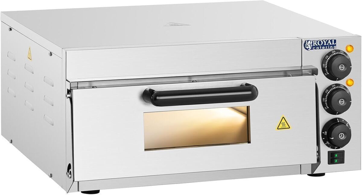 Test : four à pizza électrique Royal Catering 2000W en argile réfractaire, minuteur intégré