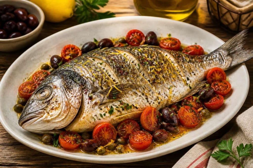 Recette traditionnelle de daurade des Pouilles