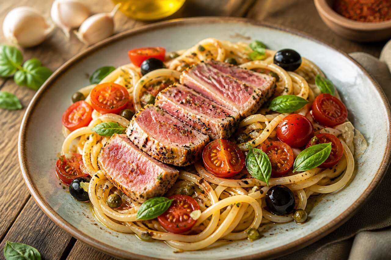 Recette spaghetti thon frais et tomates cerise