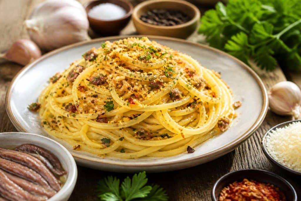 Recette de spaghetti à la mie de pain