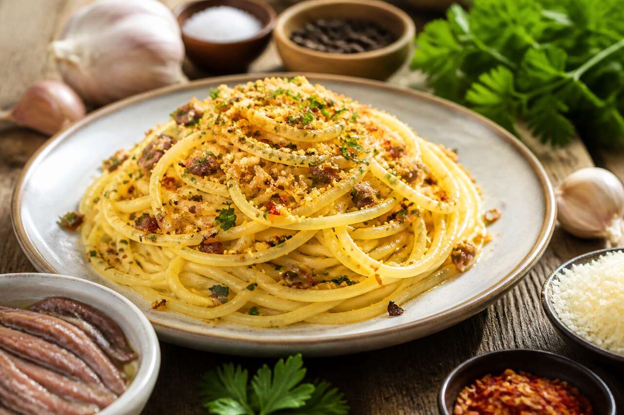 Recette de spaghetti à la mie de pain