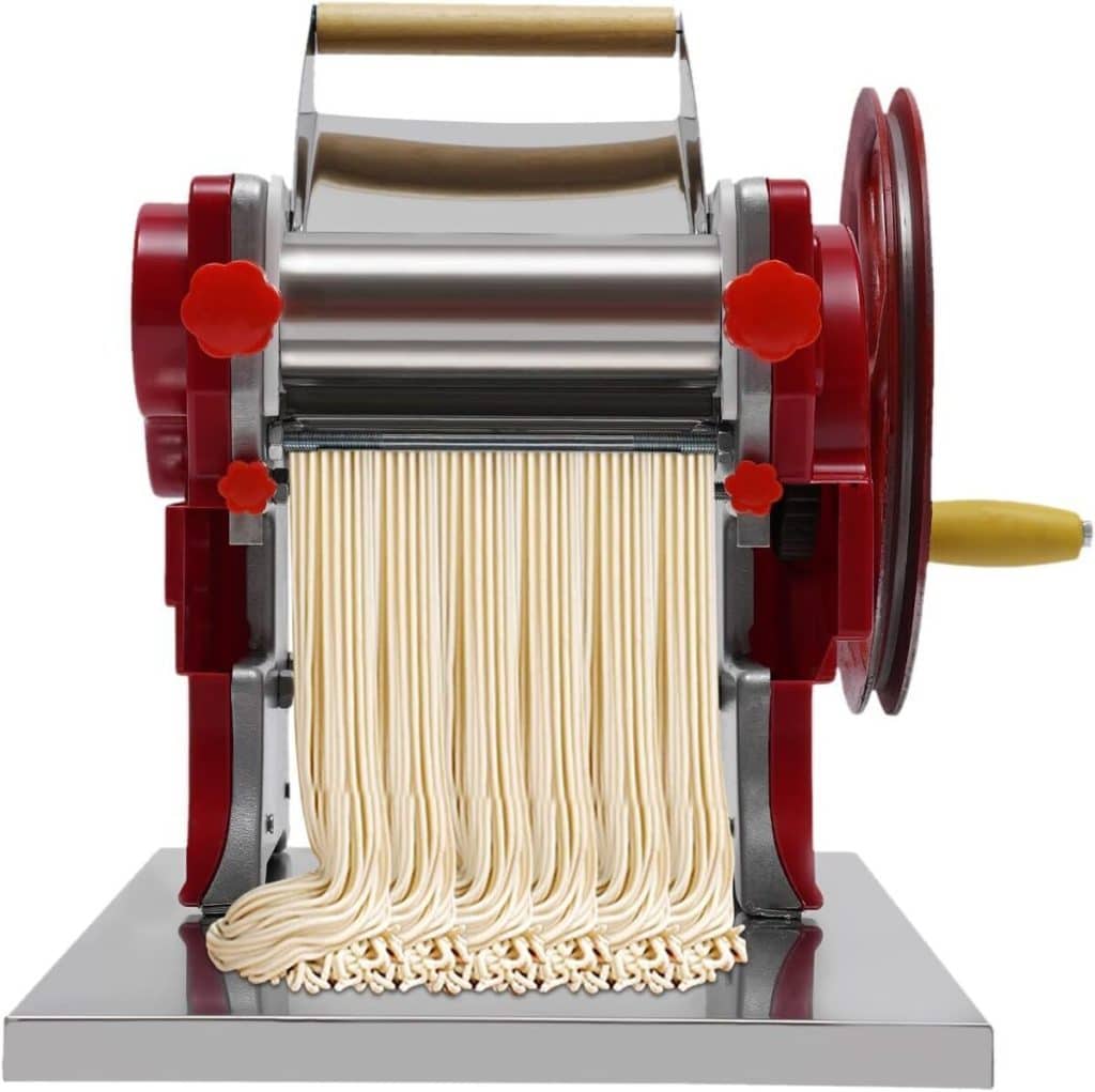 Test : machine à pâtes en acier inoxydable 0, 5-5 mm rouge
