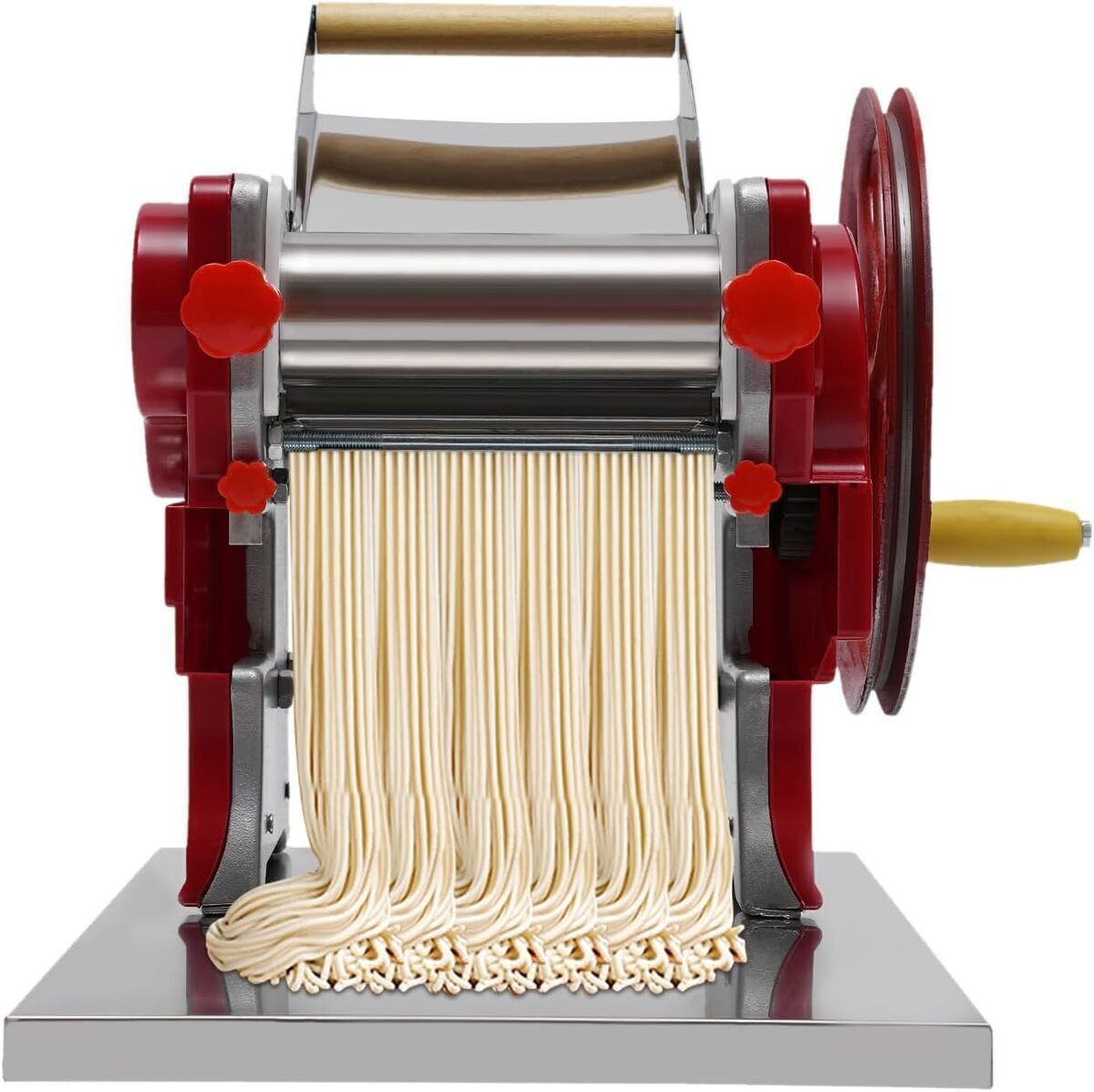Test : machine à pâtes en acier inoxydable 0, 5-5 mm rouge