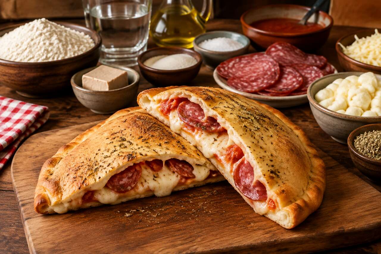 Recette : pizza portefeuille au salami