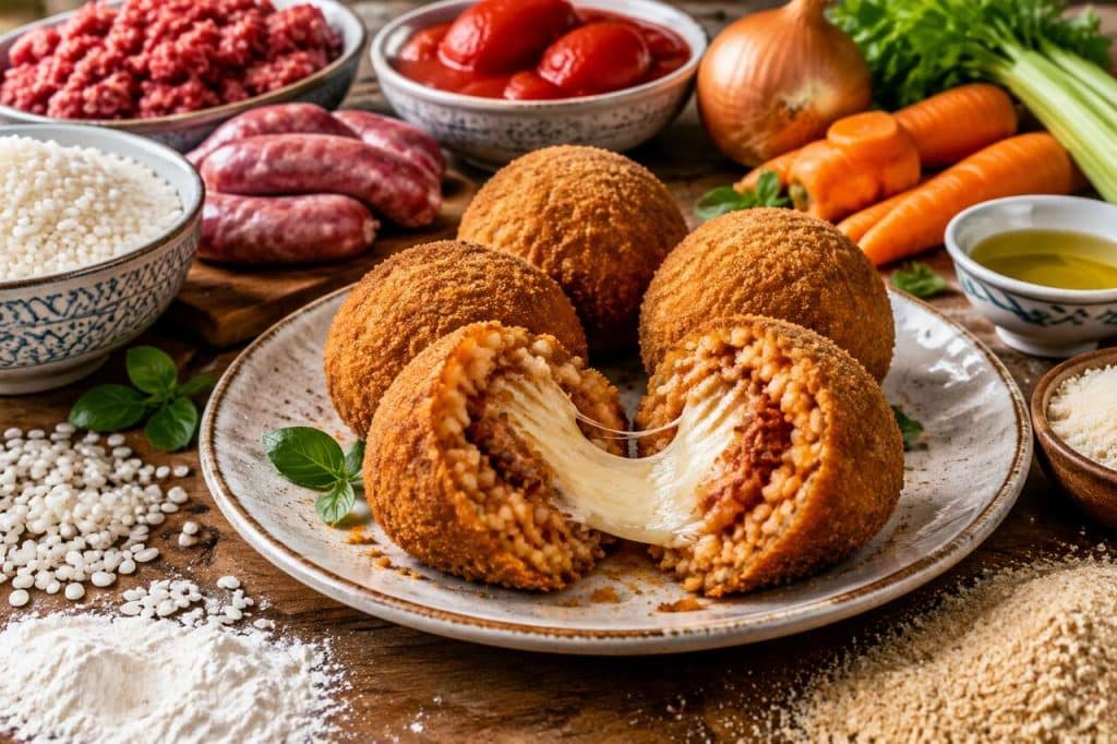Recette traditionnelle des supplì au téléphone