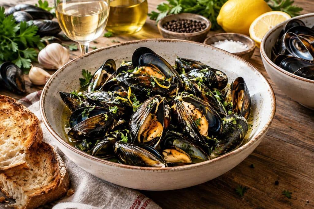 Recette italienne : moules au poivre