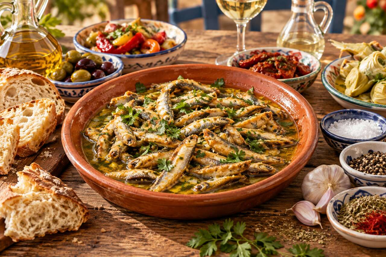 Recette Italienne : scapece d'Anchois à l'Italienne